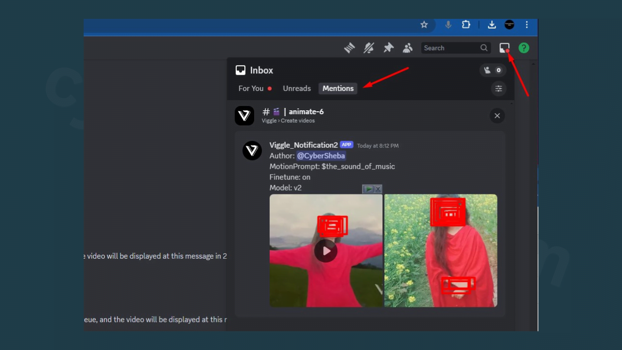 discord-message-inbox-এআই দিয়ে ভিডিও তৈরী-cybersheba.com