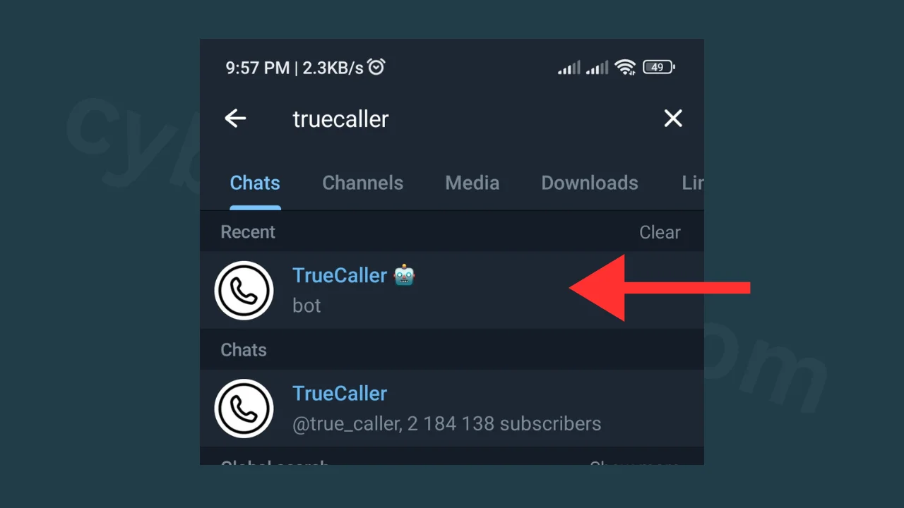 অচেনা নাম্বার চেনার উপায়-search-truecaller-in-telegram-cybersheba.com