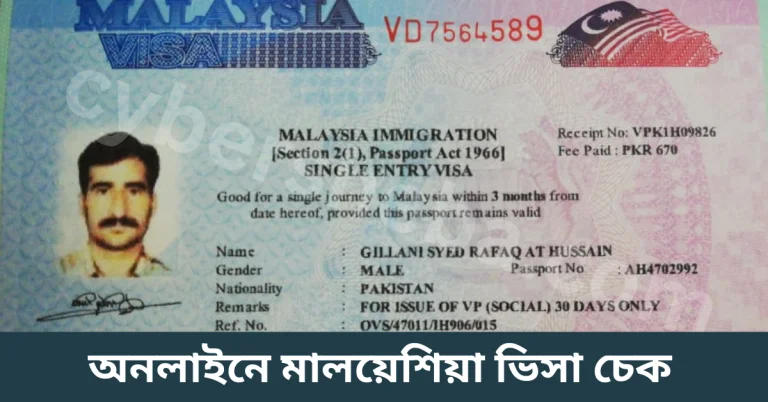 অনলাইনে মালয়েশিয়া ভিসা চেক-cybersheba.com