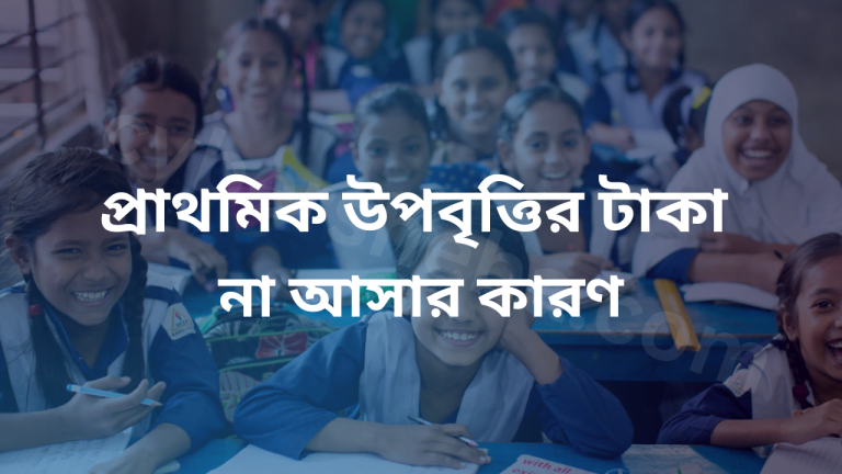 প্রাথমিক উপবৃত্তির টাকা না আসার কারণ