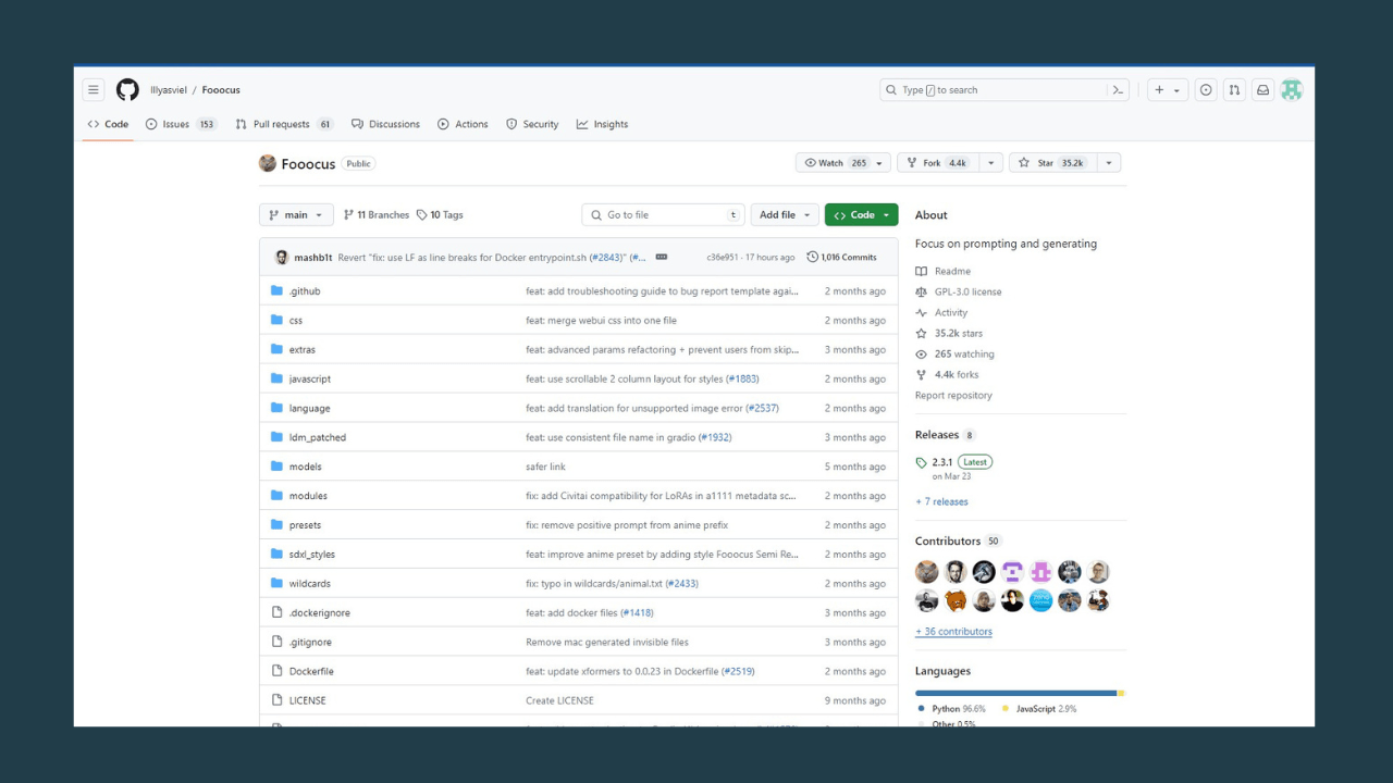 fooocus-github-page-এআই দিয়ে ইমেজ তৈরী-cybersheba.com