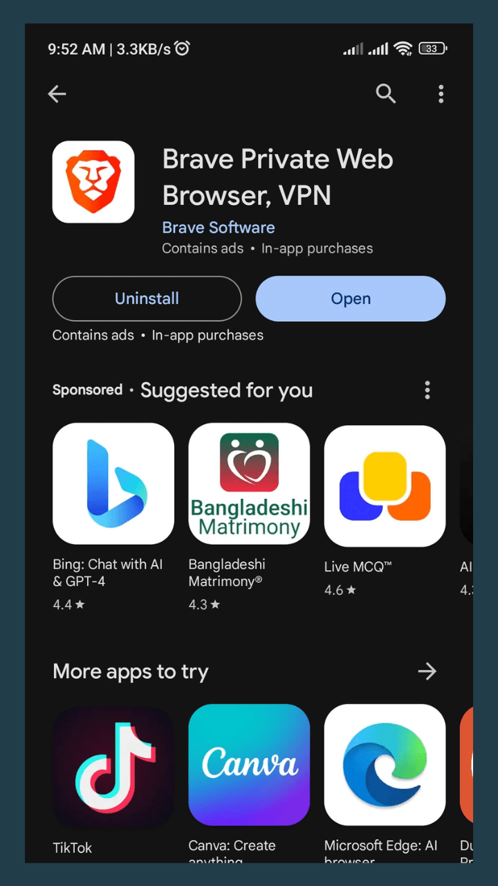 brave-browser-interface-ফ্রি-ইউটিউব-cybersheba.com