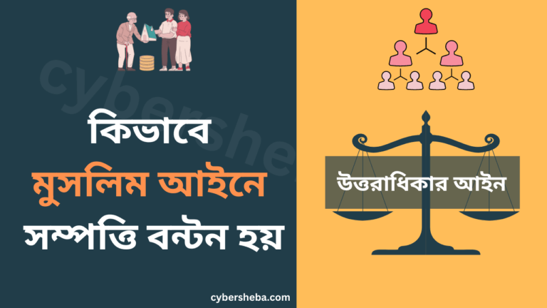 কিভাবে মুসলিম আইনে সম্পত্তি বন্টন হয়-cybersheba.com