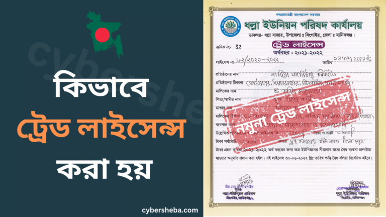 ট্রেড লাইসেন্স কিভাবে করা হয়-cybersheba.com