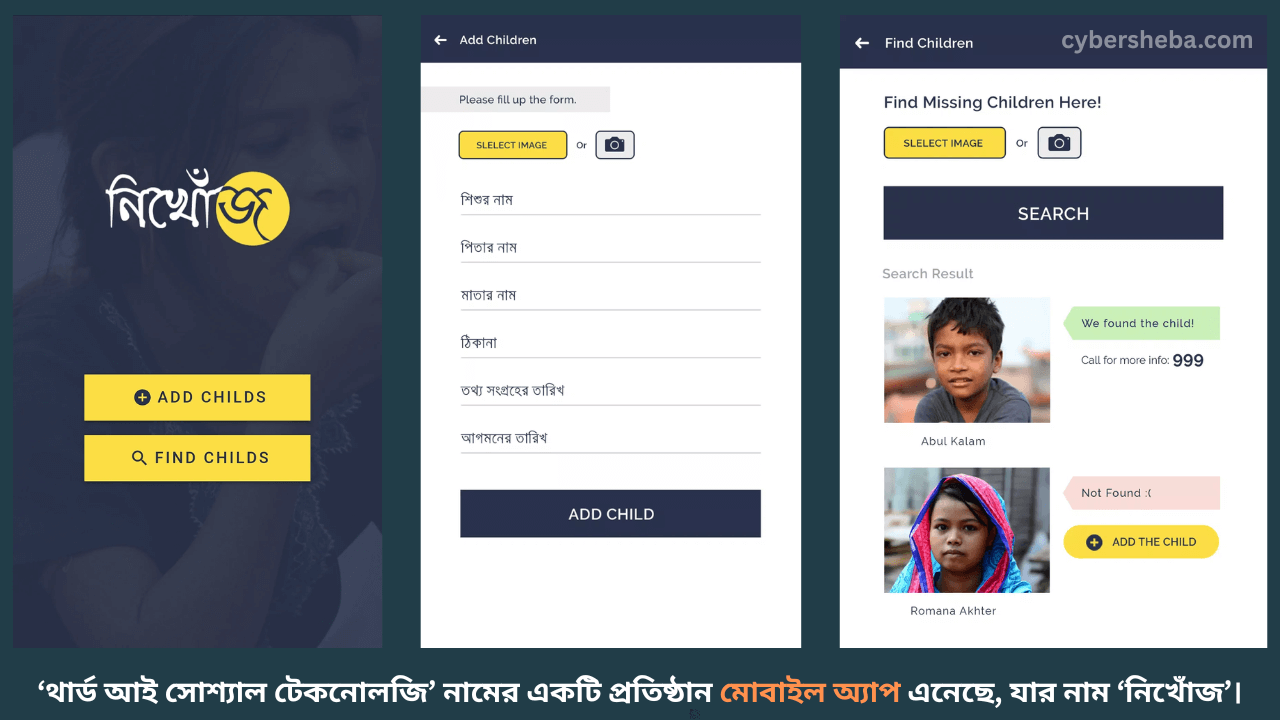 Nikhoj-app-বাচ্চা হারিয়ে গেলে কি করবেন- cybersheba.com