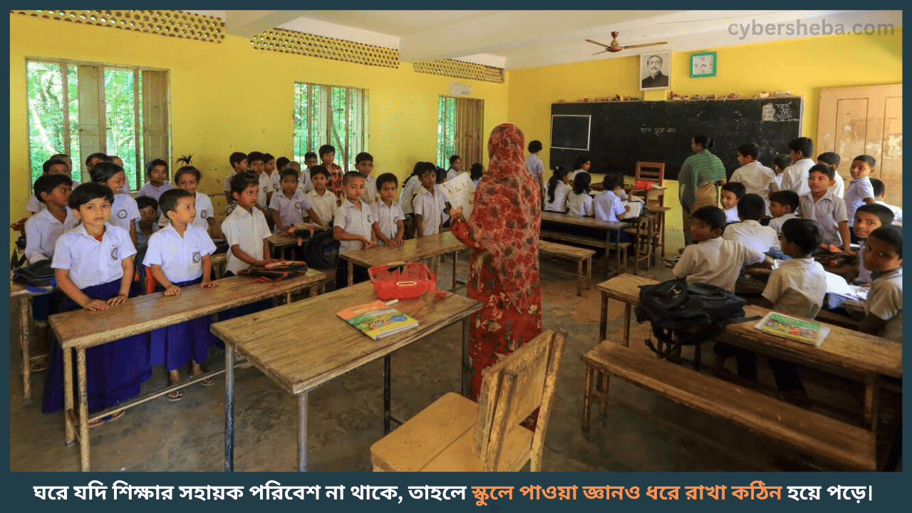 বাসায় শিক্ষার পরিবেশ গড়ে তুলুন - বাচ্চা স্কুলে মানসম্মত শিক্ষা পাচ্ছে না - কি করবেন- cybersheba.com