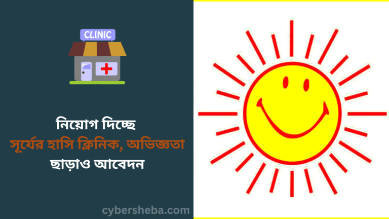 নিয়োগ দিচ্ছে সূর্যের হাসি ক্লিনিক, অভিজ্ঞতা ছাড়াও আবেদন - cybersheba.com