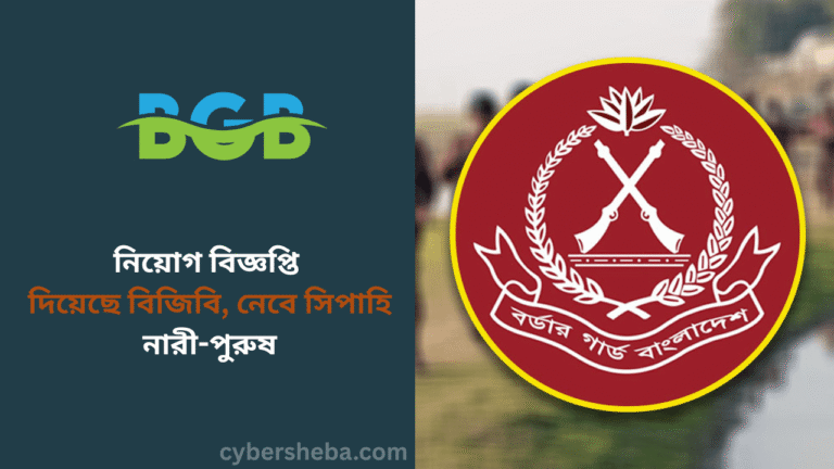 নিয়োগ বিজ্ঞপ্তি দিয়েছে বিজিবি, নেবে সিপাহি নারী-পুরুষ - cybersheba.com