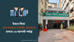 ইবনে সিনা হাসপাতালে চাকরি, আবেদন চলবে ২৬ আগস্ট পর্যন্ত - cybersheba.com