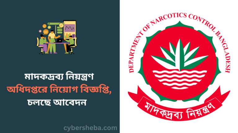 মাদকদ্রব্য নিয়ন্ত্রণ অধিদপ্তরে নিয়োগ বিজ্ঞপ্তি, চলছে আবেদন - cybersheba.com